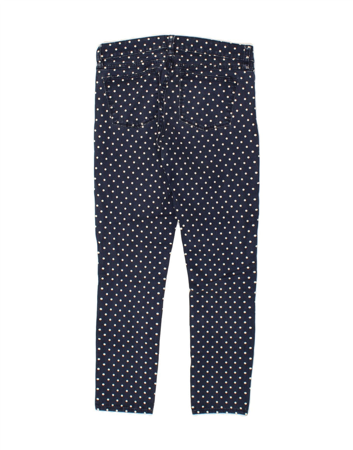 J. CREW Womens Toothpick Slim Jeans W26 L27 Navy Blue Polka Dot Cotton Vintage J. Crew and Second-Hand J. Crew from Messina Hembry 