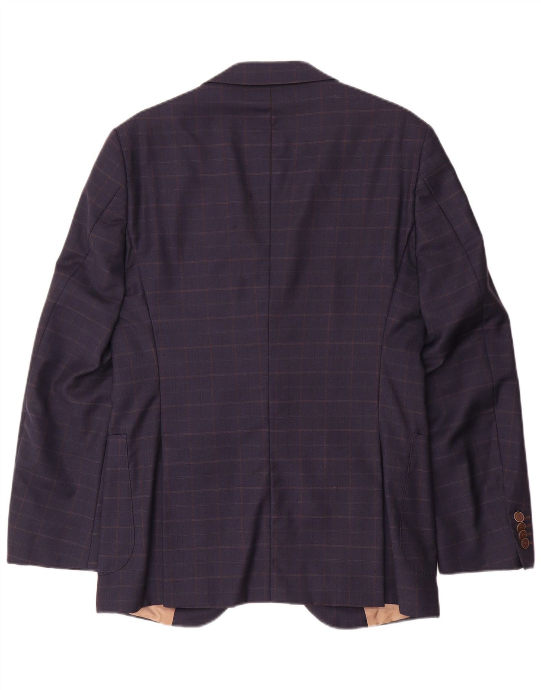 Tommy Hilfiger Jaqueta masculina sob medida Blazer IT 46 pequena xadrez azul marinho