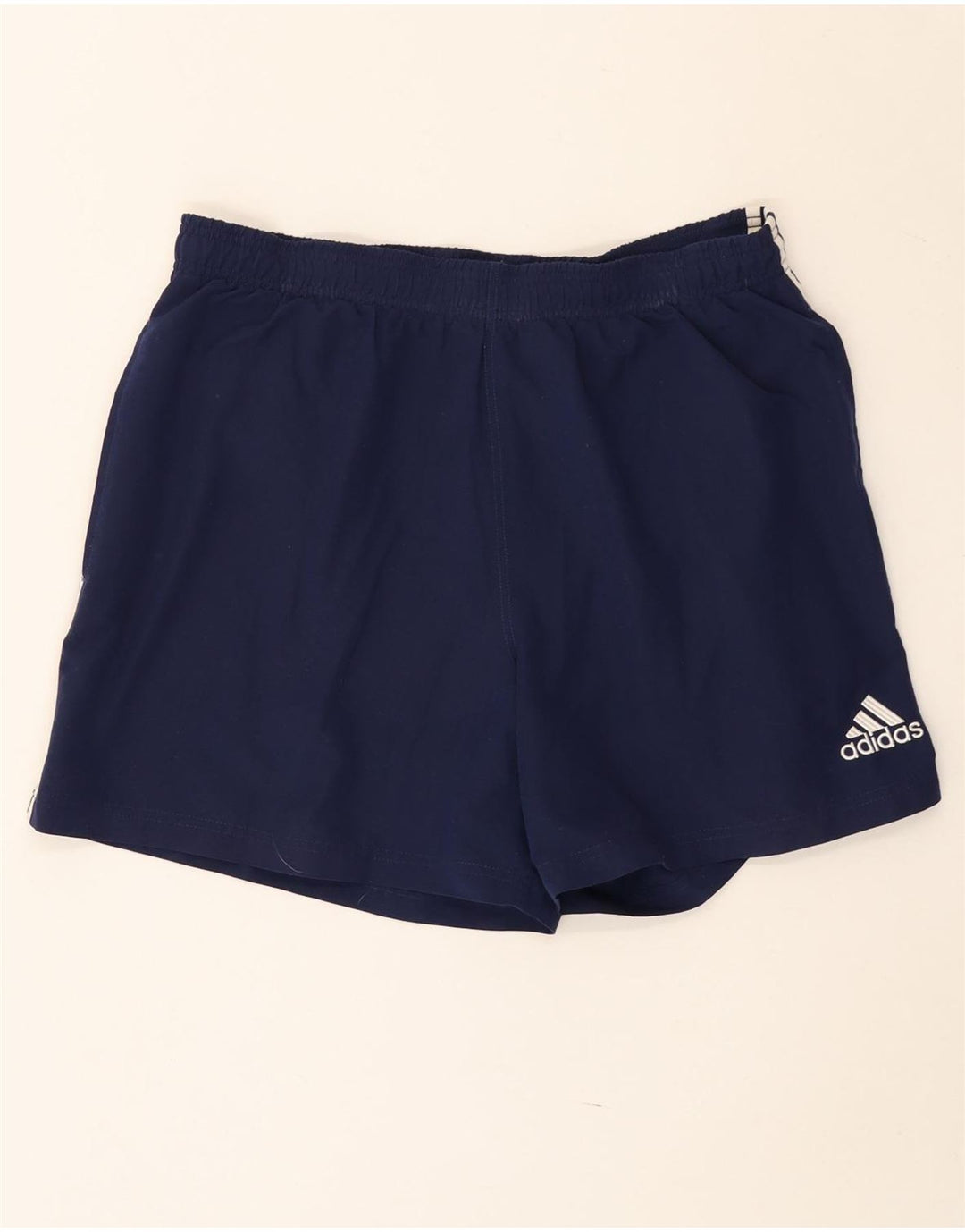 Shorts esportivos masculinos Adidas grandes poliéster azul marinho