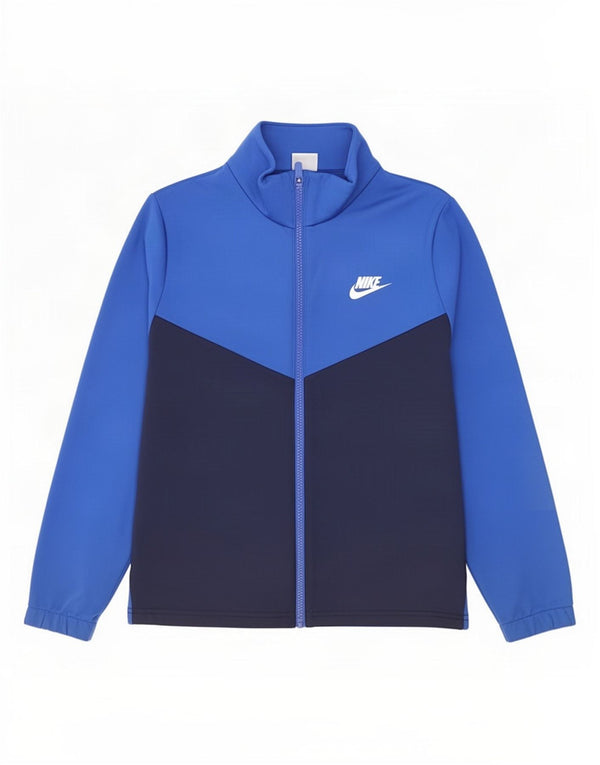 Jaqueta Nike Boys Graphic Tracksuit Top 12-13 anos grande bloco colorido azul