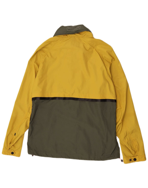 Jaqueta de chuva feminina com capuz Scotch & Soda UK 42 XL amarelo colorblock