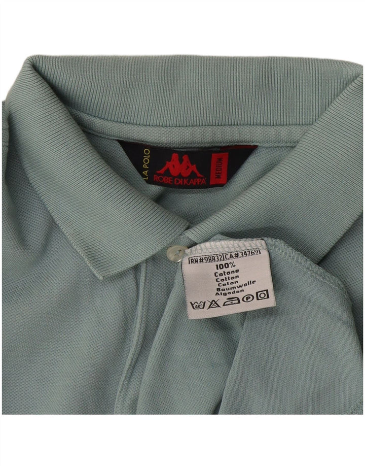 Camisa polo masculina Kappa algodão azul médio