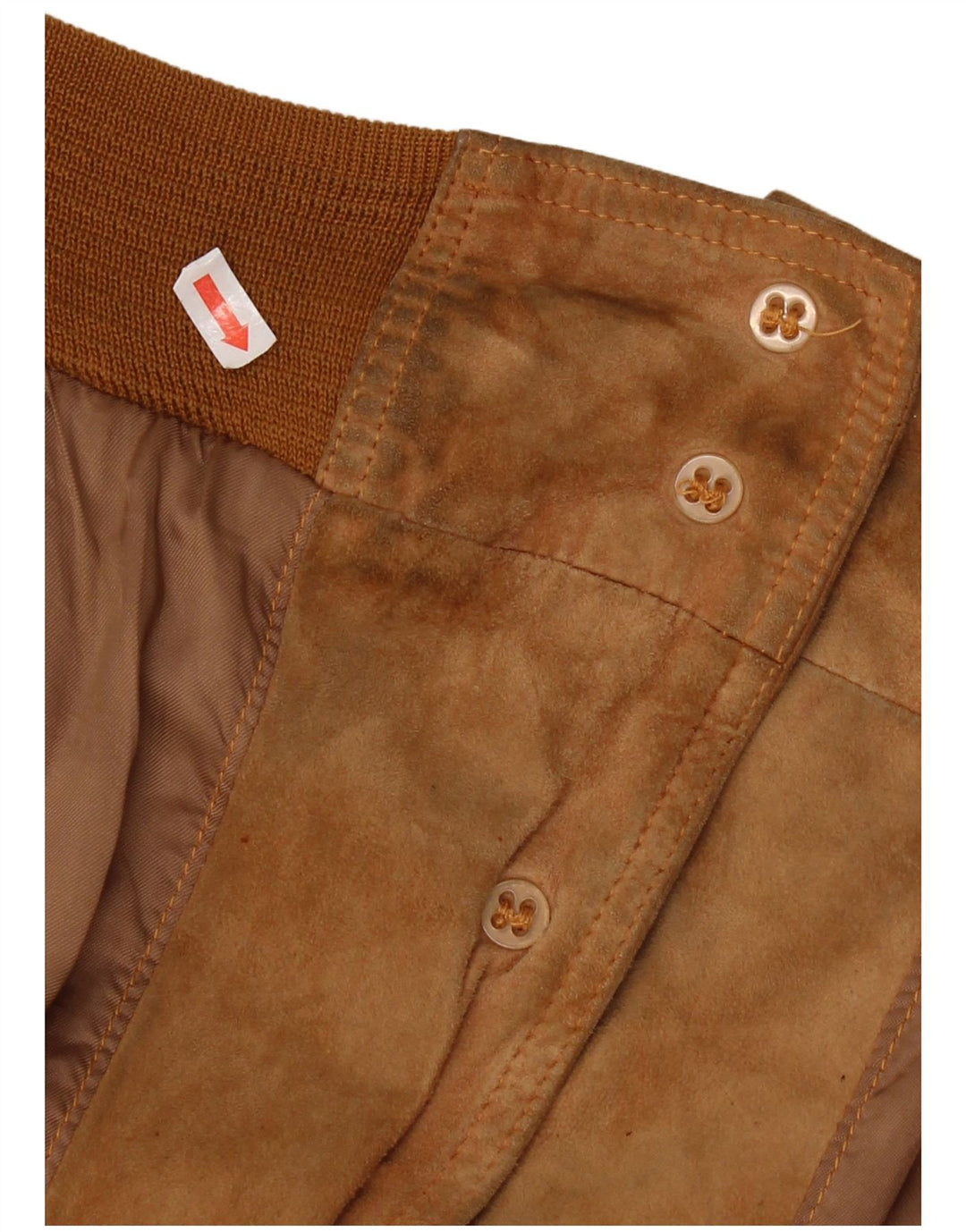 Jaqueta bomber masculina vintage de camurça UK 42 XL marrom