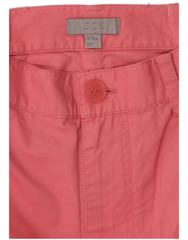 Calça chino feminina COS cintura alta reta UE 40 médio W30 L27 rosa