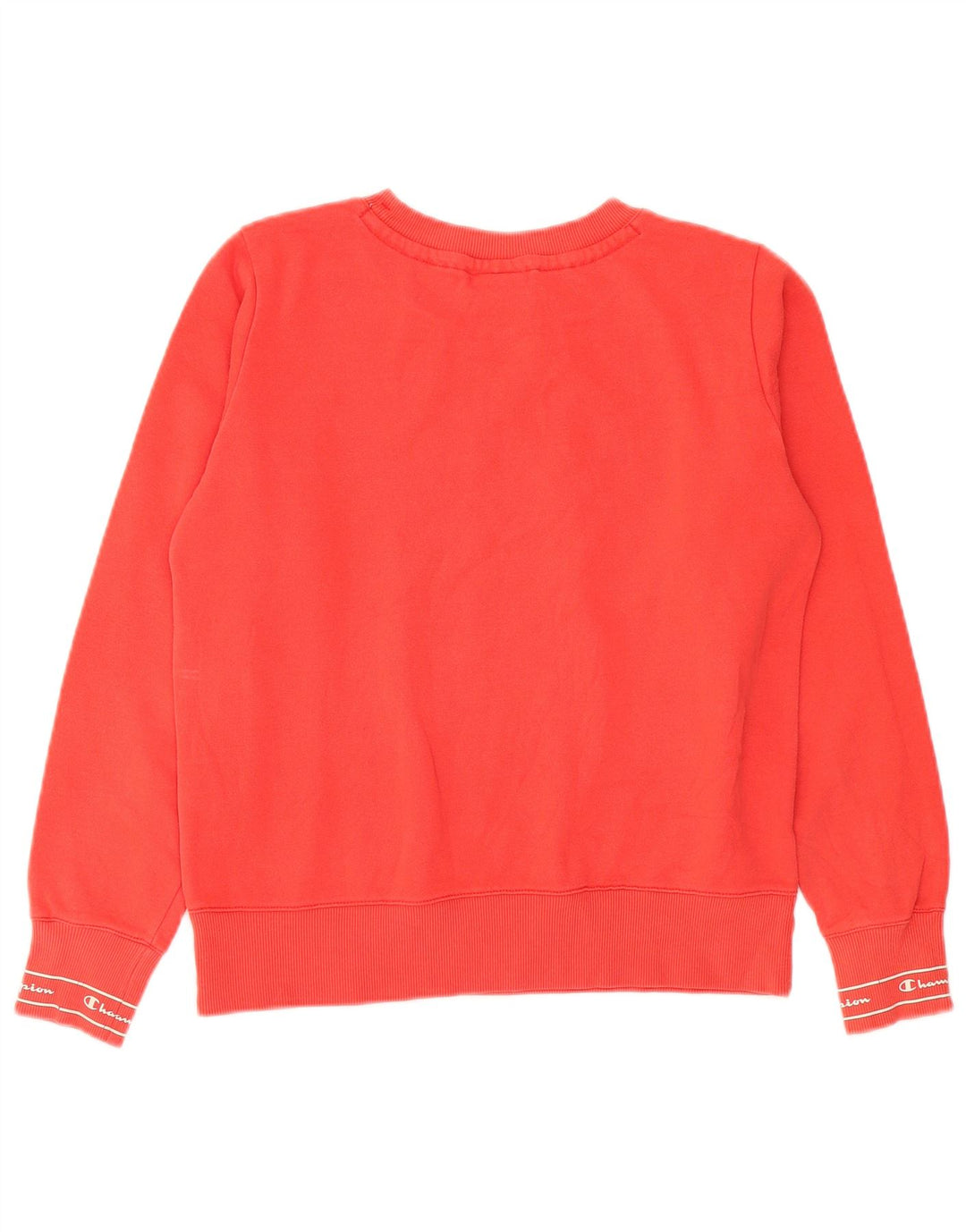 Champion feminino gráfico moletom jumper UK 12 médio algodão vermelho