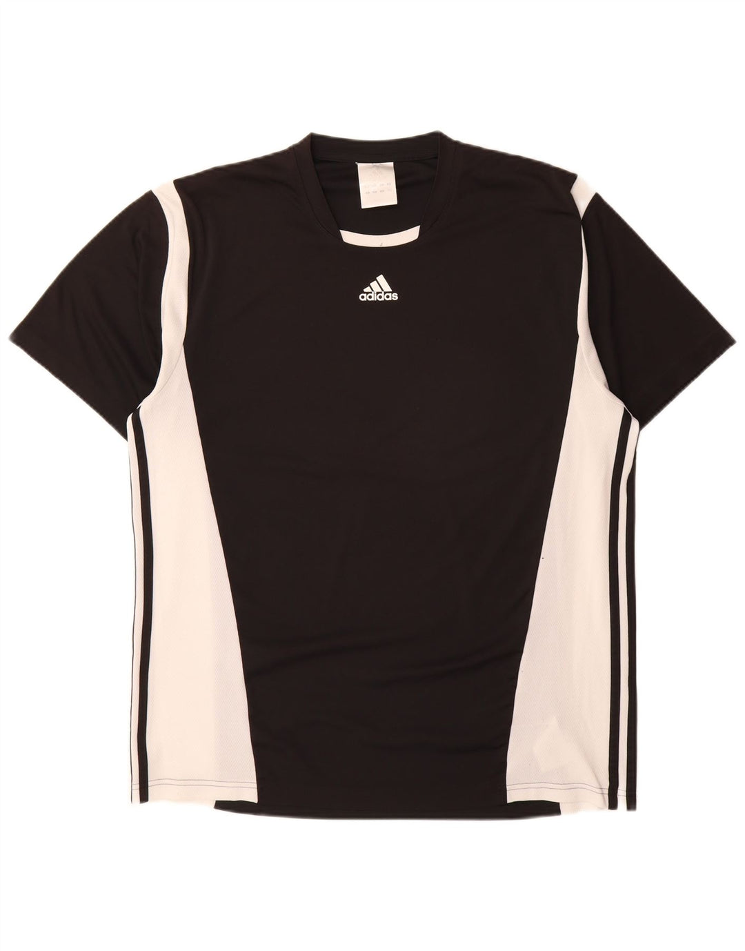 Adidas Mens Camiseta Top XL Preto Colorblock Poliéster