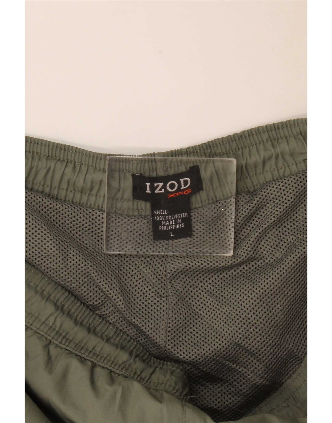 Calça de treino masculina Izod grande poliéster cáqui