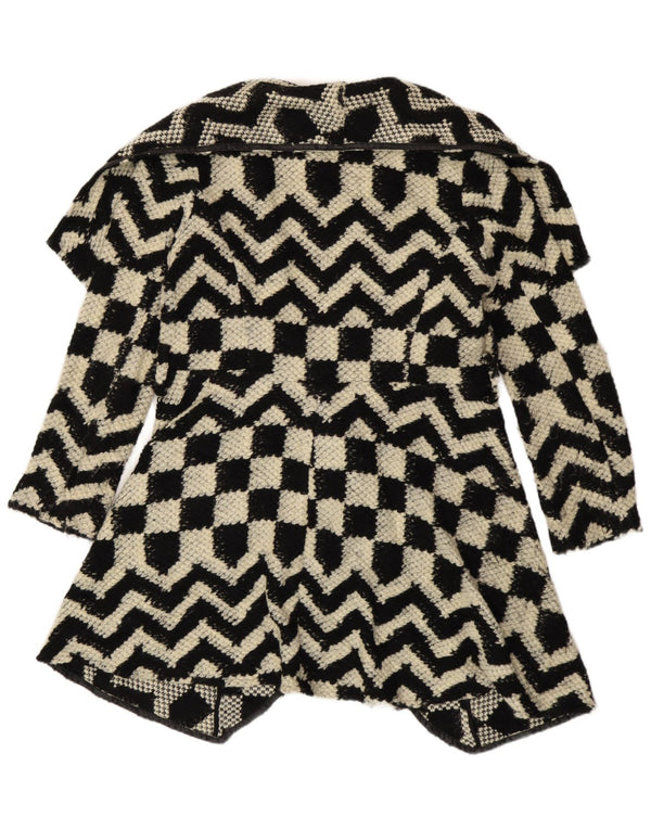Sobretudo feminino Oasis UK 16 grande viscose geométrica preta