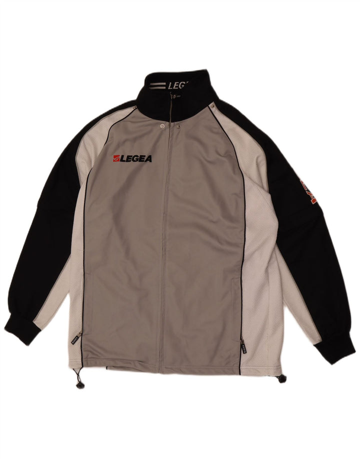 Legea Mens Graphic Tracksuit Top Jacket Médio Cinza Colourblock Poliéster