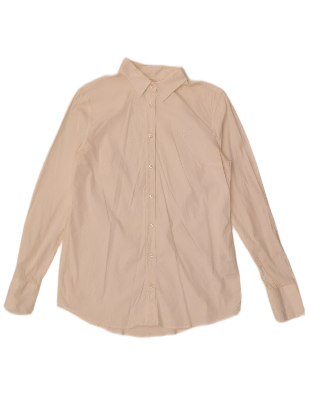 Camisa feminina Fred Perry UK 18 XL algodão branco