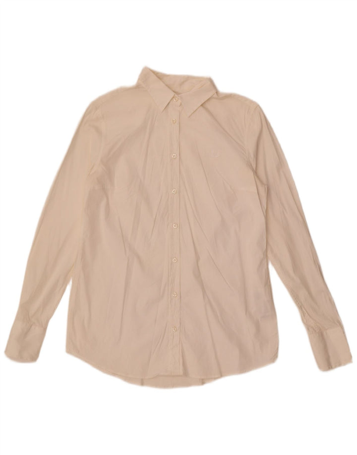 Camisa feminina Fred Perry UK 18 XL algodão branco