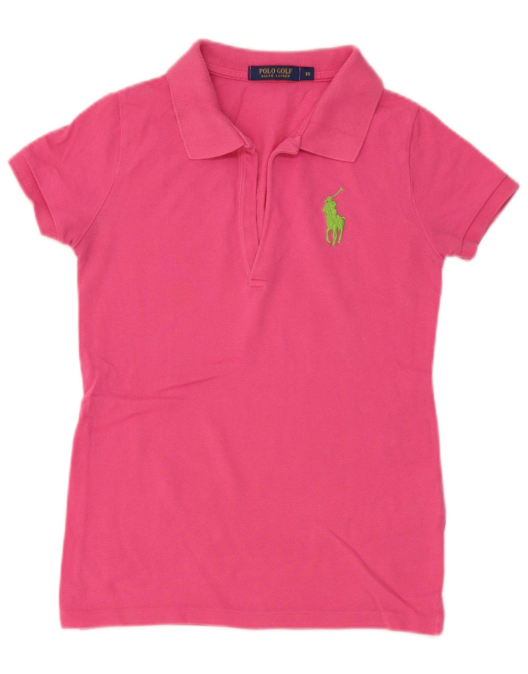 Camisa polo feminina POLO RALPH LAUREN UK 6 XS algodão rosa