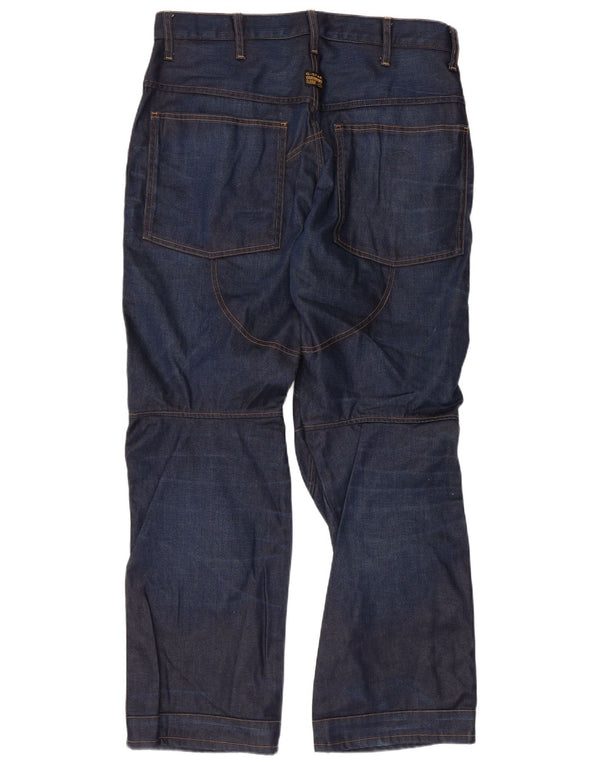 Jeans soltos masculinos G-Star W36 L32 algodão azul marinho