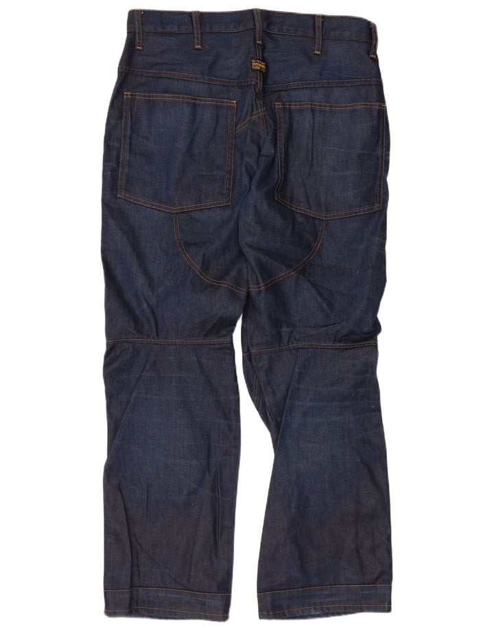 Jeans soltos masculinos G-Star W36 L32 algodão azul marinho