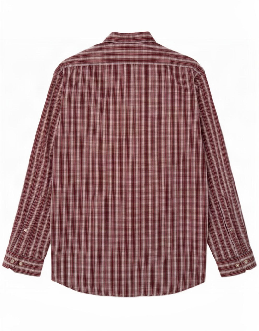 Camisa masculina Marlboro Classics grande algodão xadrez vermelho