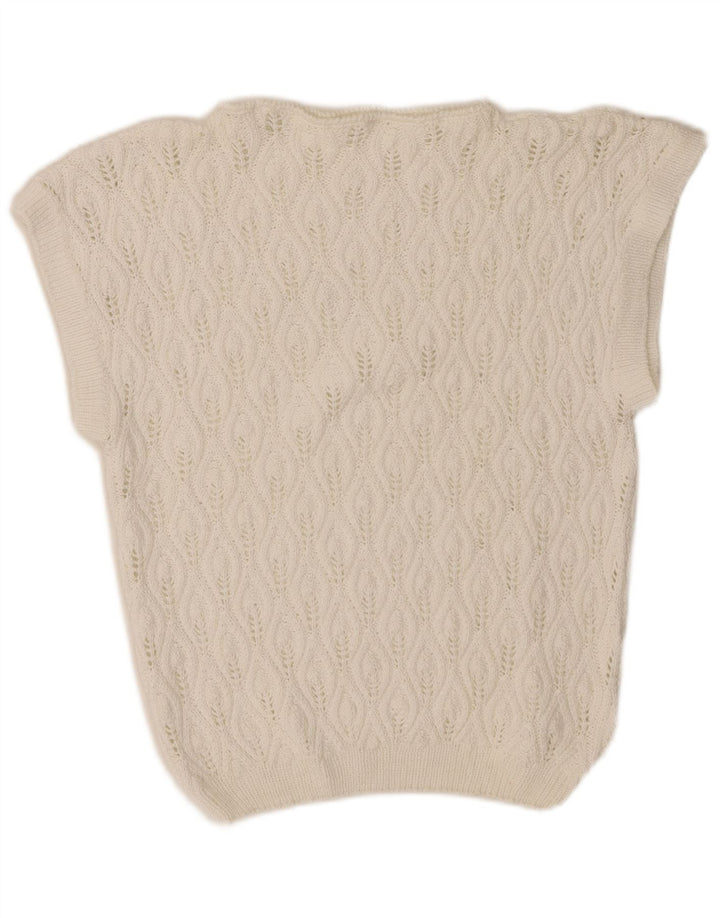 Regata feminina vintage com colete UK 10 pequena branca