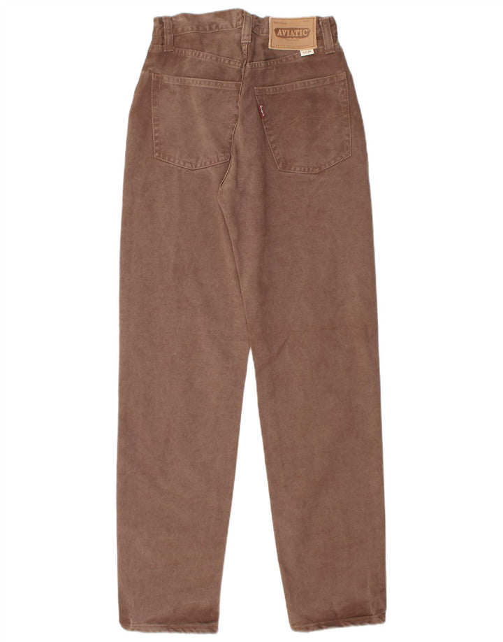 AVIATIC Jeans Cônicos Femininos W28 L31 Algodão Marrom