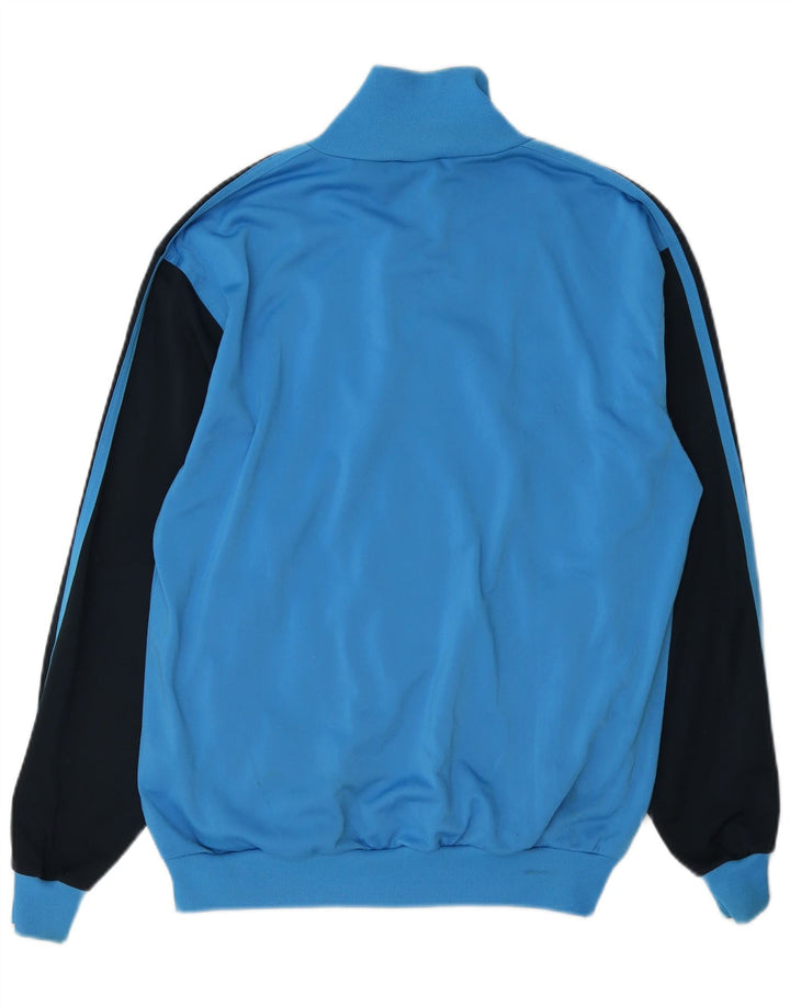 Adidas Mens Tracksuit Top Jacket UK 36/38 Pequeno Azul Colorblock Poliéster