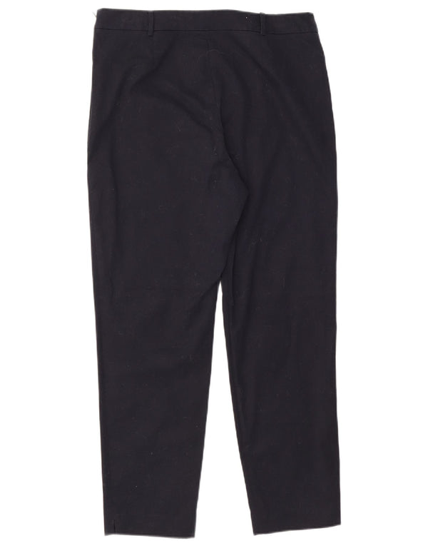 Calças cortadas femininas Hobbs UK 12 médio W30 L25 azul marinho