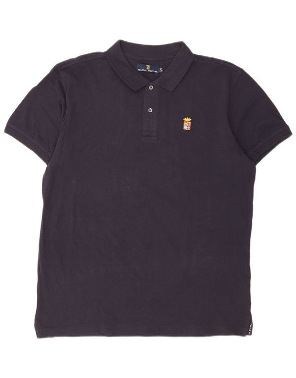 Camisa polo masculina Marina Militare XL azul marinho algodão