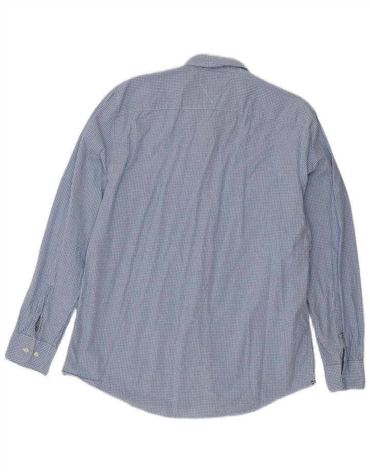 Camisa masculina Tommy Hilfiger Regular Fit XL azul algodão guingão