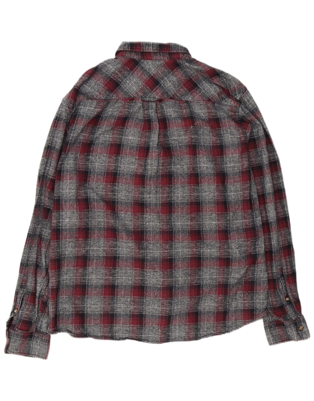 Camisa masculina de flanela sob medida da Marks & Spencer XL cinza xadrez algodão
