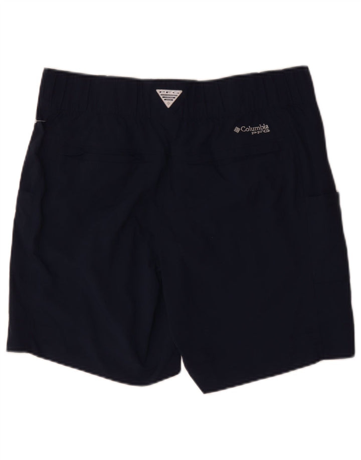 Shorts cargo feminino Columbia US 12 grande W34 azul marinho nylon