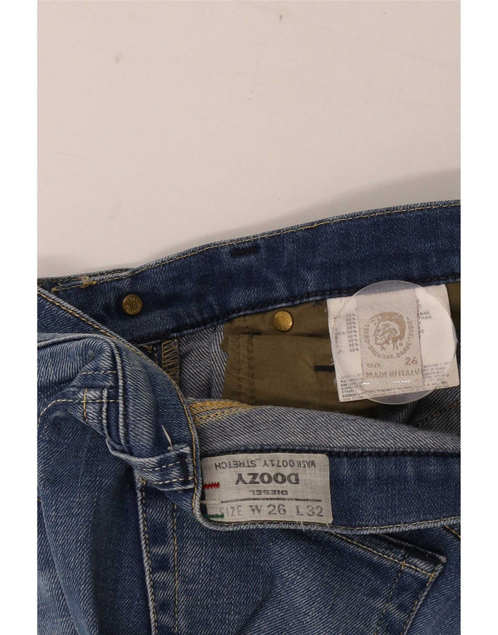 Diesel feminino Doozy Straight Jeans W26 L32 azul algodão