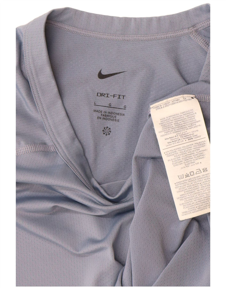 Camiseta masculina NIKE Dri Fit grande poliéster cinza