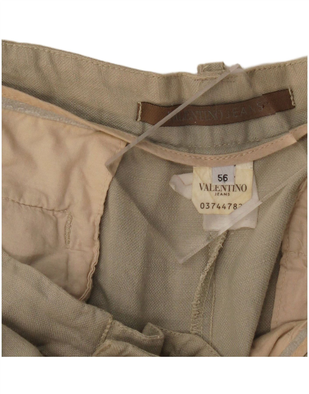 VALENTINO JEANS Calça casual reta masculina IT 56 3XL W38 L34 Bege