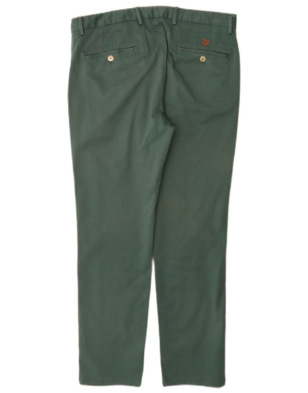 Calça Chino Masculina Massimo Dutti Slim Fit UE 42 Grande W32 L30 Algodão Verde