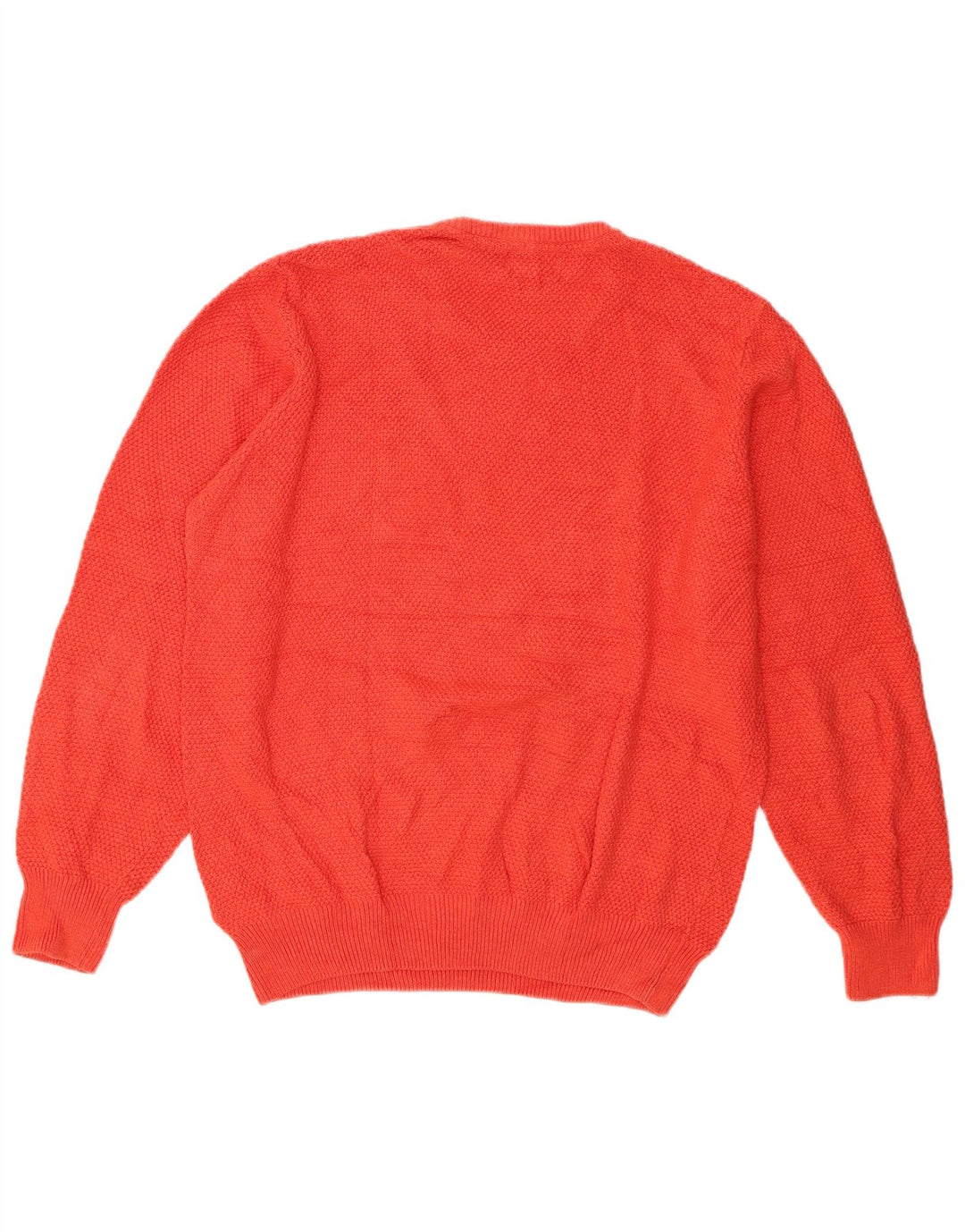Suéter masculino Marks & Spencer com ajuste personalizado e gola redonda, vermelho médio