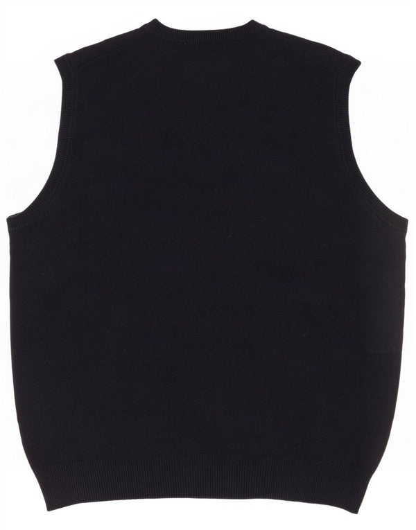 Regata masculina Marks & Spencer Blue Harbor Vest grande algodão marinho