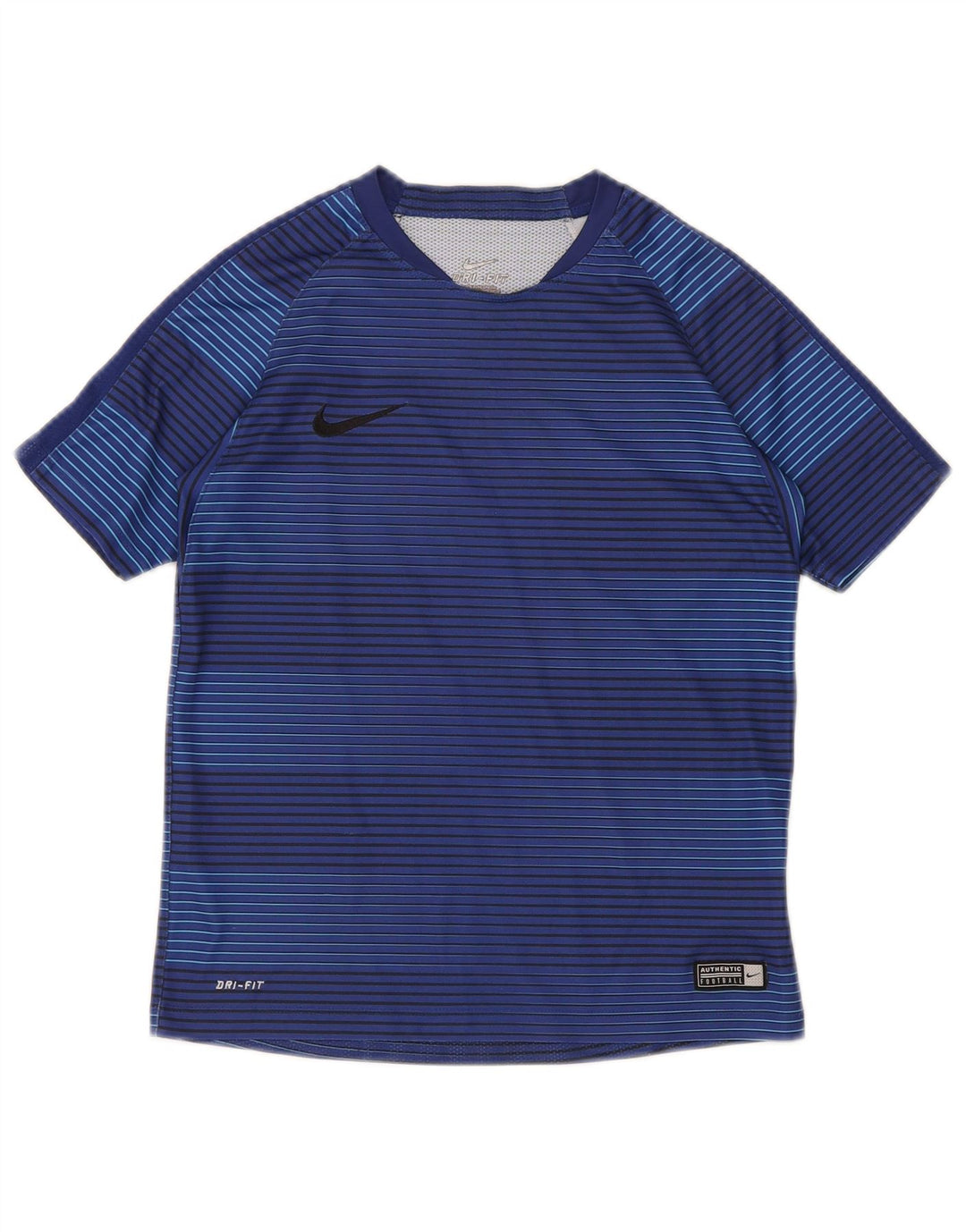 Camiseta Nike Boys Dri Fit Top 10-11 Anos Médio Azul Listrado Poliéster