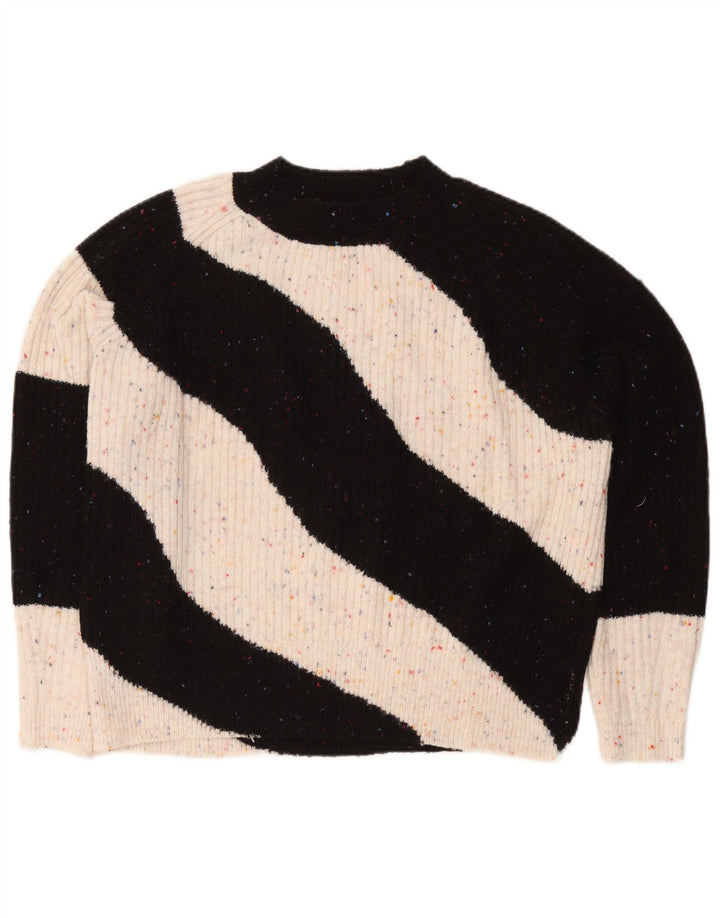 Suéter feminino Marks & Spencer com gola tartaruga Reino Unido 14 médio preto