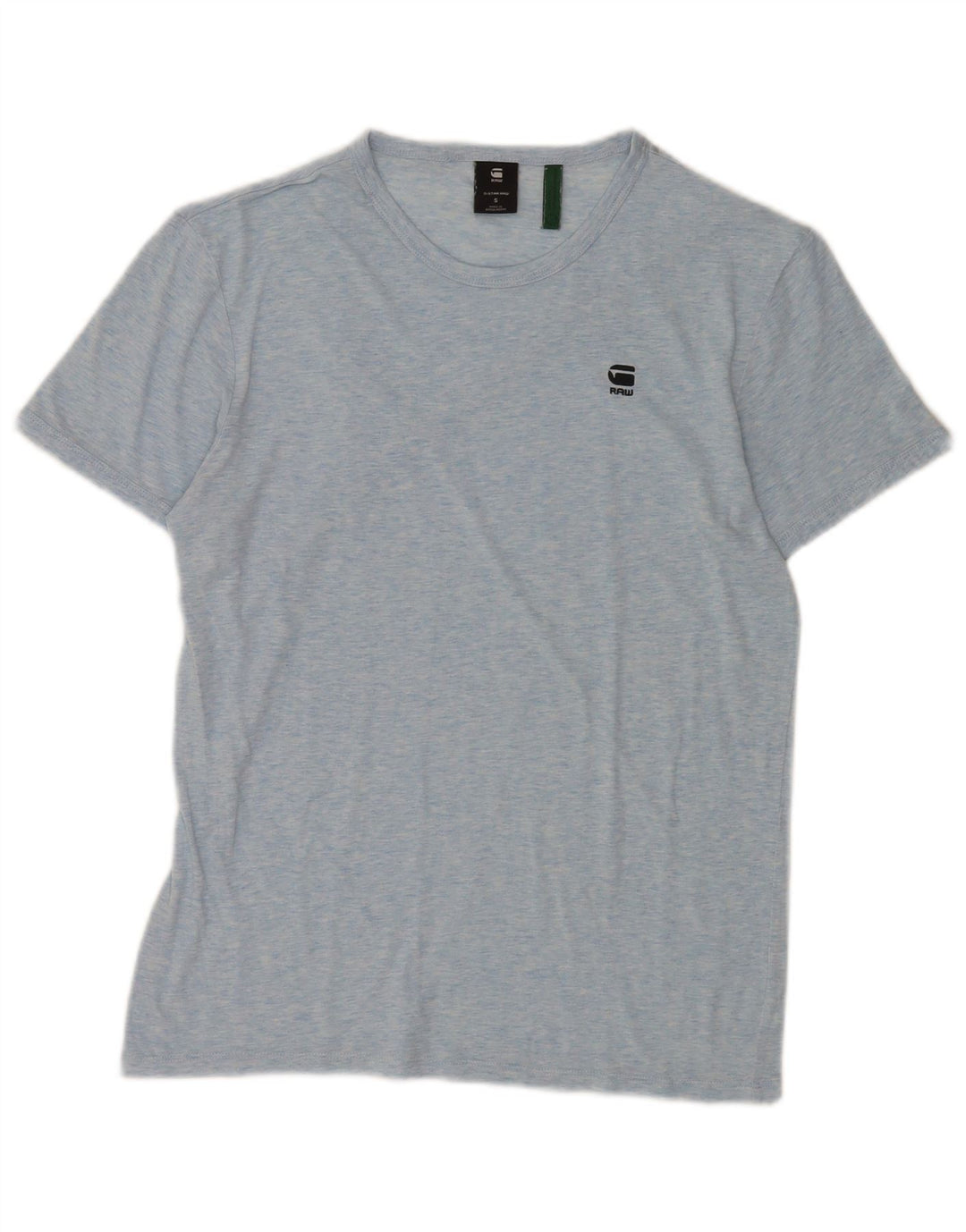 Camiseta masculina G-Star top pequeno algodão manchado azul