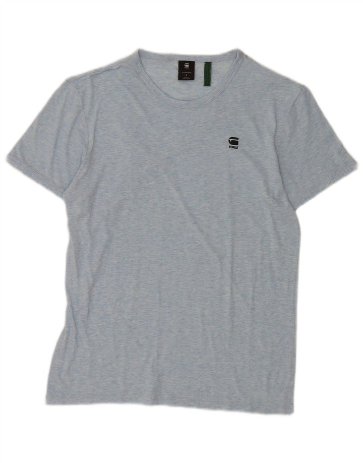 Camiseta masculina G-Star top pequeno algodão manchado azul