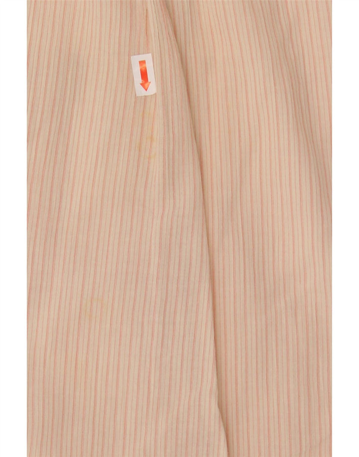 Camisa feminina LEVI'S UK 12 algodão listrado rosa médio