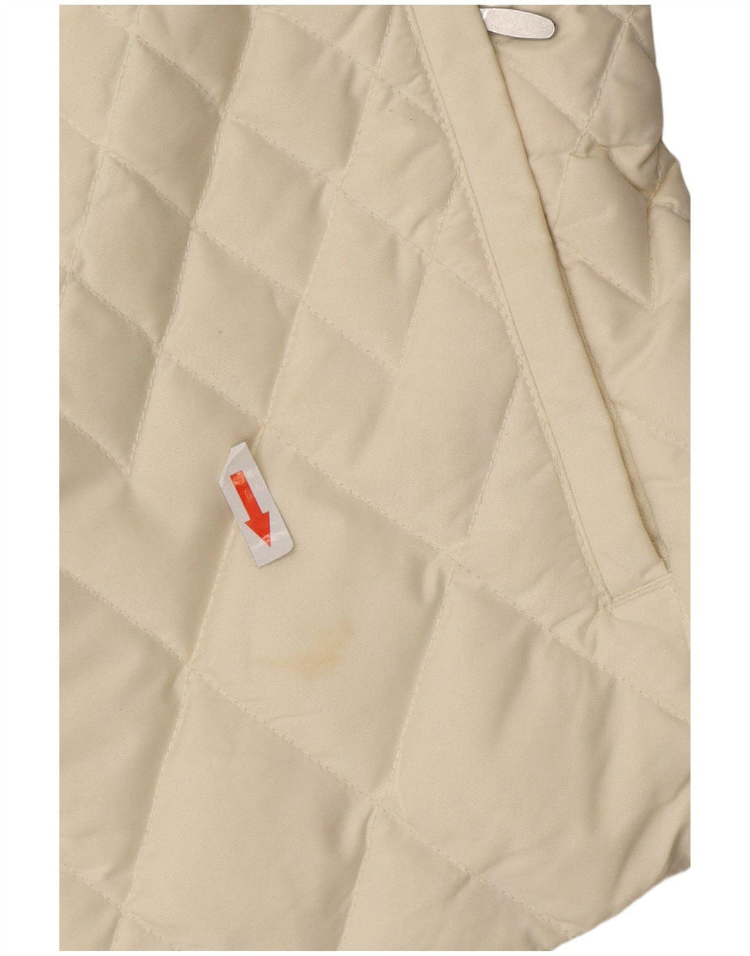 Colete acolchoado feminino Eddie Bauer UK 16 grande poliéster branco