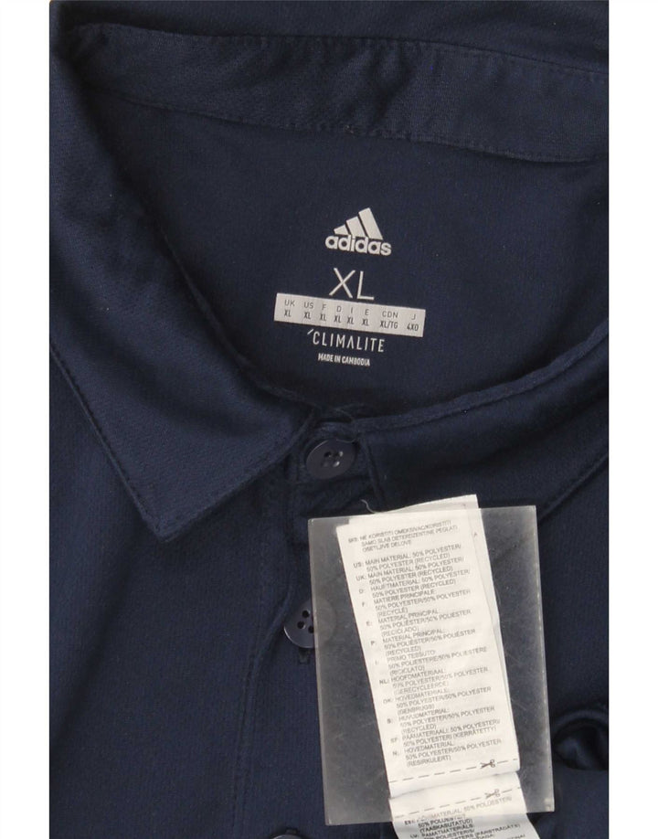Adidas Mens Climalite Polo Shirt XL Azul Marinho Poliéster