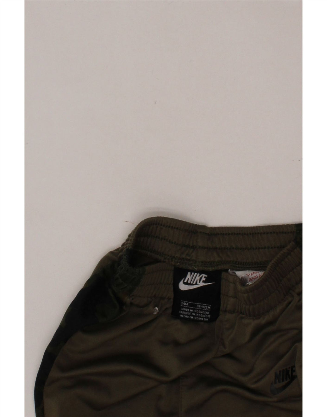 Calça de treino NIKE para meninos e meninas 18 a 24 meses cáqui camuflada