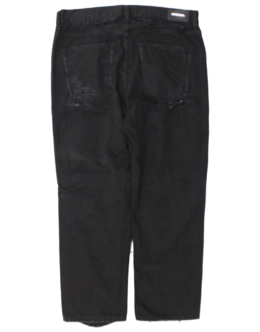 Diesel feminino Aryel Distressed Regular Straight Jeans W29 L25 Preto Clássico