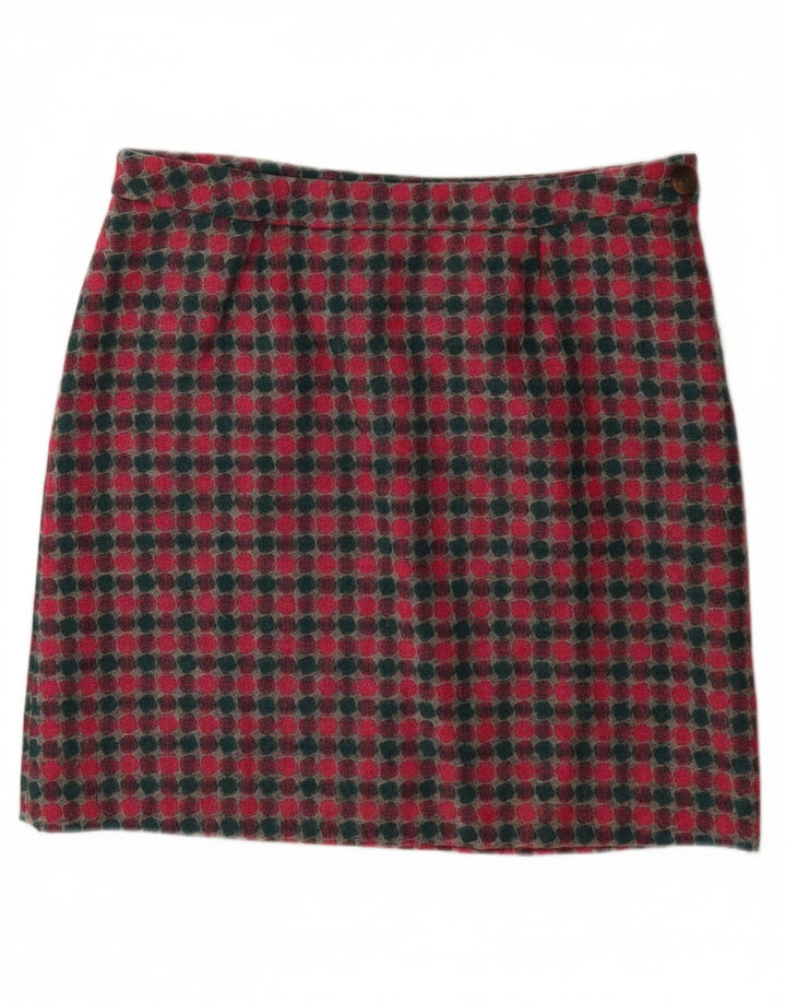 Minissaia feminina LAURA ASHLEY Reino Unido 16 grande W36 lã manchada multicolorida