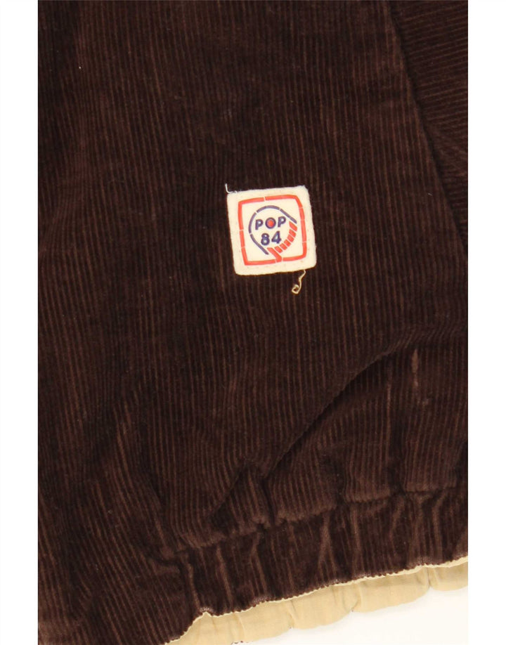 Jaqueta de veludo reversível masculina POP 84 UK 36 pequena marrom
