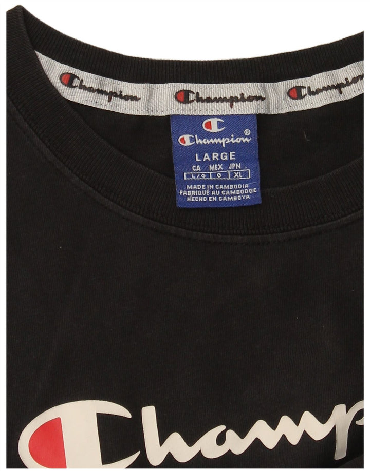 Camiseta feminina com estampa CHAMPION UK 14 grande preta