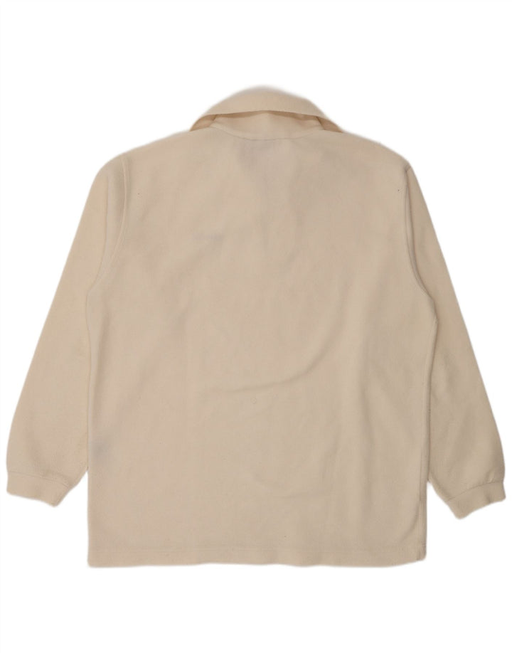 Suéter de lã masculino Ellesse com zíper e gola 2XL poliéster branco