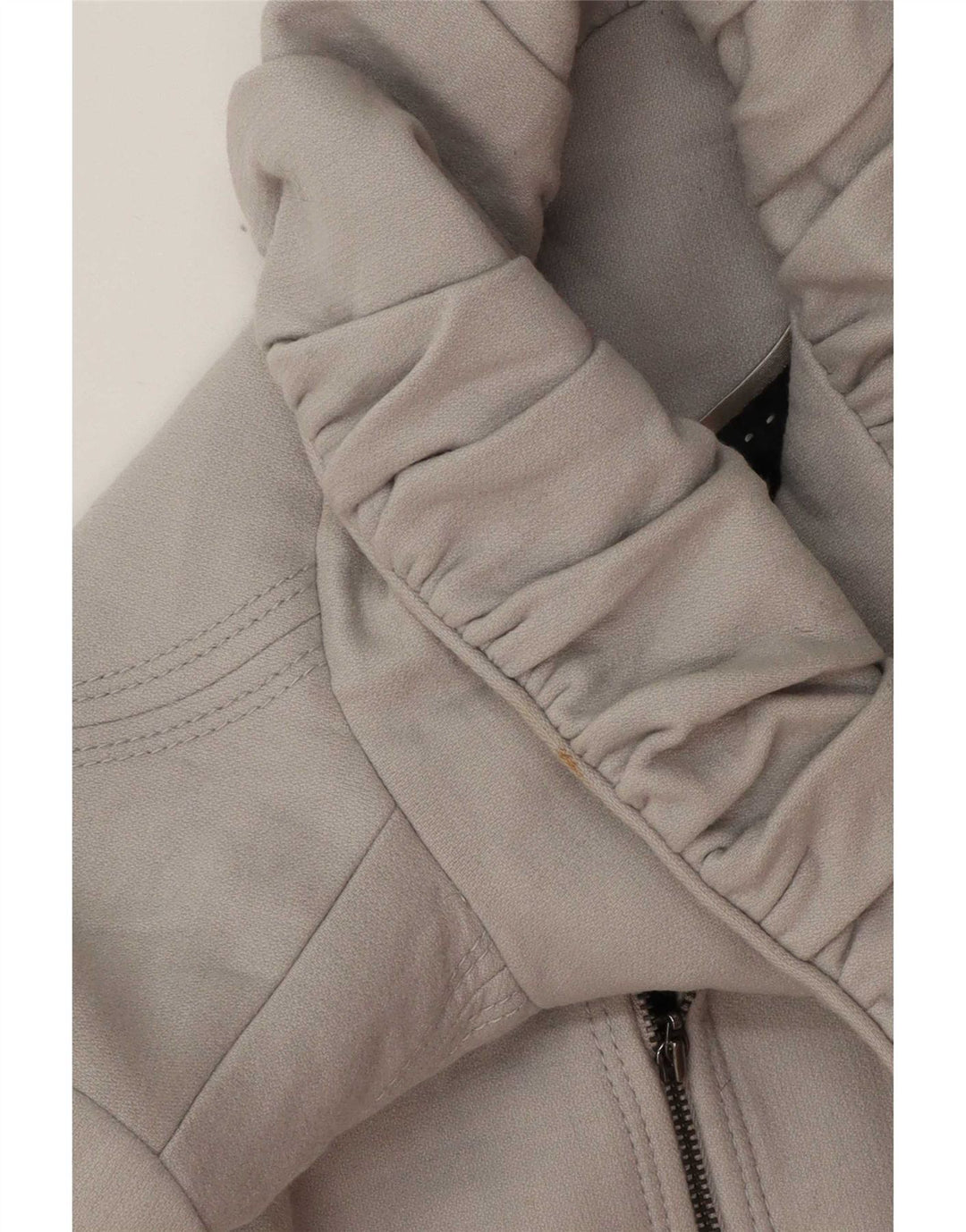 Sobretudo feminino Zara UK 14 grande lã cinza