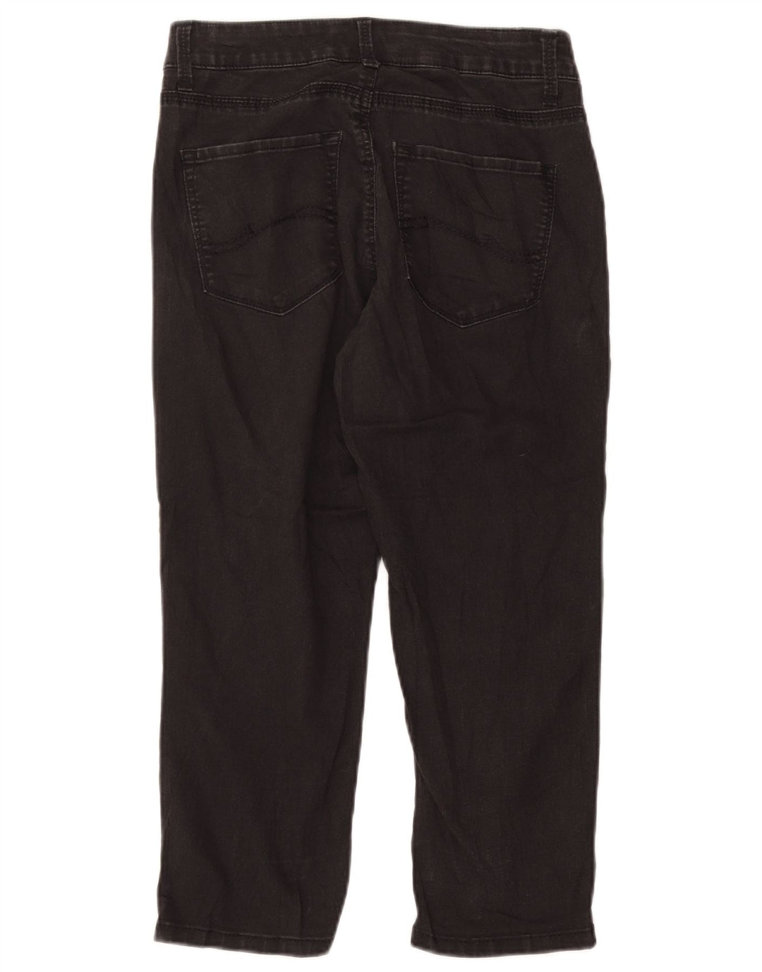 Lee Womens Easy Fit Capri Jeans US 8 Médio W28 L21 Algodão Preto