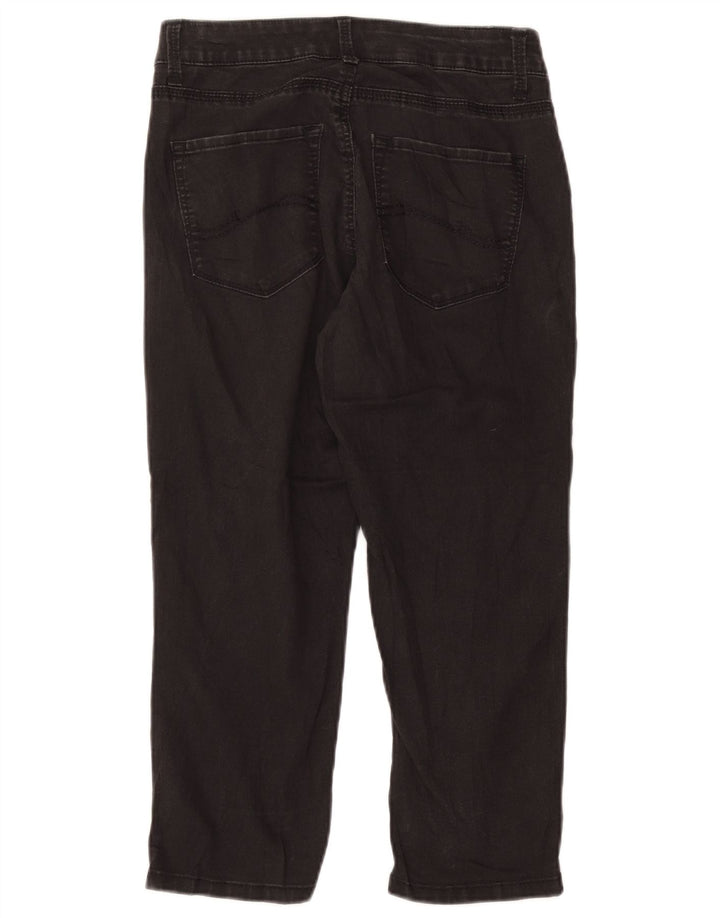 Lee Womens Easy Fit Capri Jeans US 8 Médio W28 L21 Algodão Preto