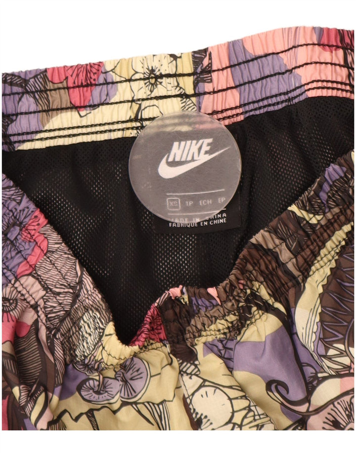 Shorts esportivos femininos NIKE UK 4 XS poliéster floral multicolorido